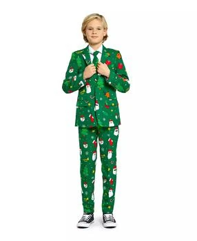 OppoSuits | Big Boys Festivity Christmas Party Outfit Including Blazer, Pants and Tie Suit Set,商家Macy's,价格¥882