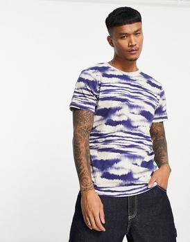 WeSC | WESC t-shirt in blue & white商品图片,6.8折×额外9.5折, 额外九五折