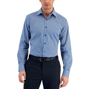 Alfani | Men's Regular Fit 2-Way Stretch Stain Resistant Medallion Print Dress Shirt, Created for Macy's商品图片,额外7折, 额外七折