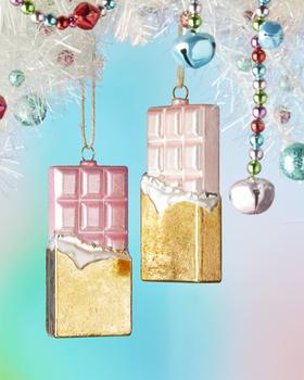 推荐Chocolate Bar Christmas Ornaments, Set of 2商品