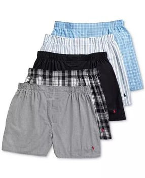 Ralph Lauren | Men's 5-Pack Woven Boxers,商家Macy's,价格¥370