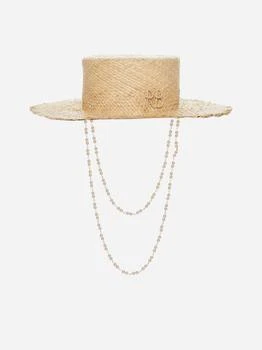 RUSLAN BAGINSKIY | Straw Canotier hat,商家d'Aniello boutique,价格¥2489