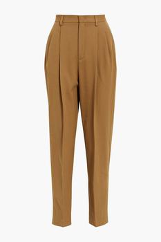 RED Valentino | Pleated cotton and wool-blend twill tapered pants商品图片,2.5折