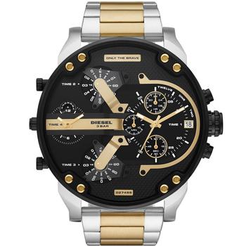 巴黎世家老爹鞋多少钱, Diesel | Men's Mr. Daddy 2.0 Chronograph Two-Tone Stainless Steel Bracelet Watch, 57mm商品图片 