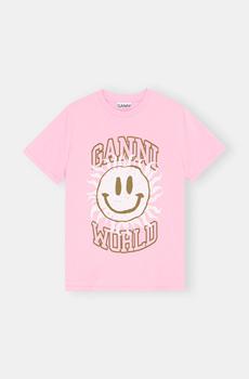 推荐Ganni Smiley T-Shirt - Lilac Sachet商品