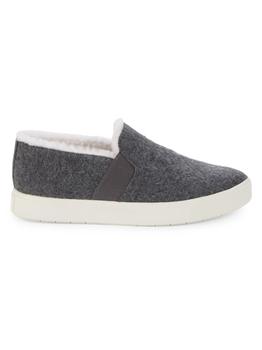 Vince, Vince | Blair Shearling Lined & Trim Slip-On Sneakers商品图片 2.1折