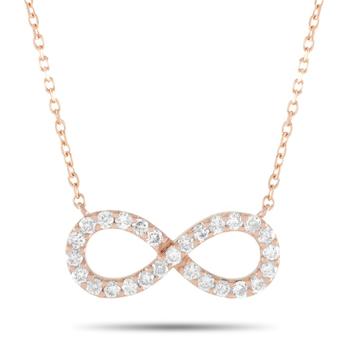 商品LB Exclusive | 14K Rose Gold 0.30ct Diamond Infinity Symbol Necklace,商家Jomashop,价格¥3718图片