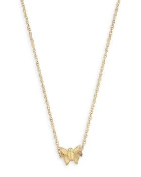 Moon & Meadow | 14K Yellow Gold Butterfly Pendant Necklace, 18",商家Bloomingdale's,价格¥1347