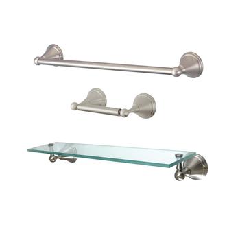 商品Kingston Brass | Governor 3-Pc. Bathroom Accessories Set in Nickel,商家Macy's,价格¥1371图片