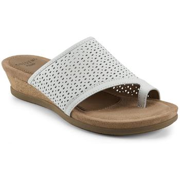 推荐Earth Origins Womens Pearl Suede Toe Loop Wedge Sandals商品