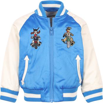 推荐Doggy rider varsity jacket in blue and white商品