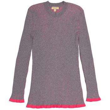 Burberry | Burberry Ladies Rib Knit Cashmere Silk Sweater, Size Large商品图片,7折