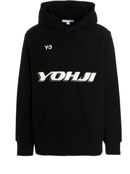 推荐Y-3 Logo Printed Long-Sleeved Hoodie商品