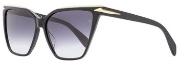 Rag & Bone | Rag & Bone Women's Square Sunglasses RNB1027S 8079O Black/White 59mm 1.9折