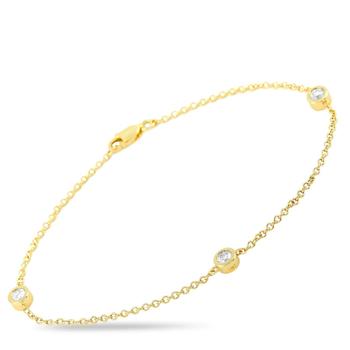 商品LB Exclusive | 14K Yellow Gold 0.37 ct Diamond Bracelet,商家Jomashop,价格¥4977图片