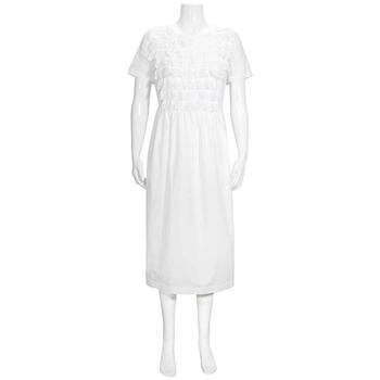 推荐Comme Des Garcons Girl White Ruffled Cotton-poplin Dress, Size Large商品
