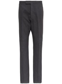 thom browne裤, Thom Browne | Gray Buclé Cotton Tailored Trousers with 4bar Detail商品图片 6.5折