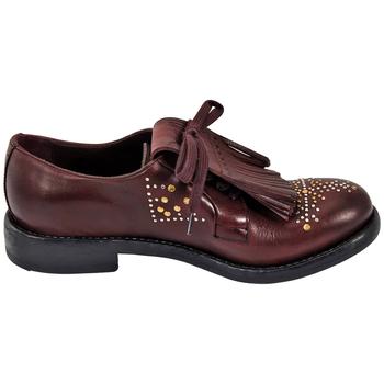 burberry鞋凉鞋, Burberry | Ladies Cerise Purple Lace-up Kilty Fringe Rivet Leather Loafers商品图片 6.9折