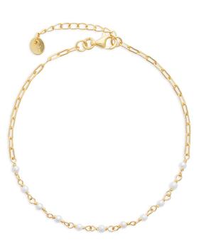 商品Argento Vivo | Cultured Freshwater Pearl Beaded Link Bracelet in 18K Gold Plated Sterling Silver,商家Bloomingdale's,价格¥513图片