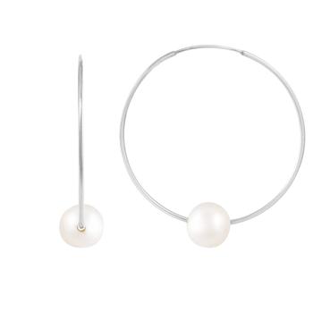 推荐6-7mm Pearl Hoop Earrings商品