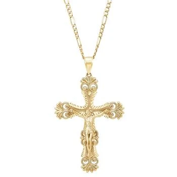 Macy's | Men's Ornately-Finished Crucifix 22" Pendant Necklace in 10k Gold 7.9折×额外8折, 额外八折
