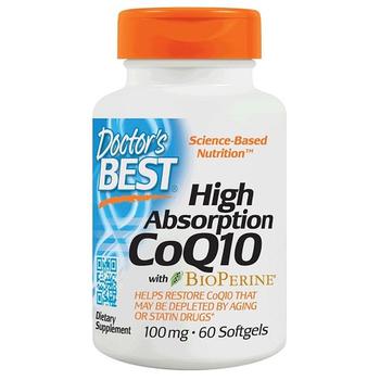 商品Doctors Best High Absorption CoQ10 100 mg with Bioperine Softgels, 60 Ea图片
