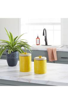 商品SONOMA SAGE HOME | Yellow Ceramic Farmhouse Decorative Jar 2-Piece Set,商家Nordstrom Rack,价格¥413图片