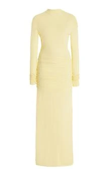 推荐Givenchy - Ruched-Waist Jersey Maxi Dress - Yellow - FR 38 - Moda Operandi商品