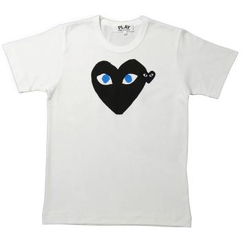 product Comme Des Garcons Ladies Short-sleeve Hearts Print Cotton T-shirt image