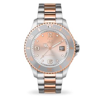 推荐Quartz Silver Pink Dial Two-tone Watch 016769商品