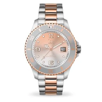 推荐Quartz Silver Pink Dial Two-tone  Watch 016769商品
