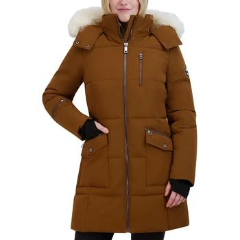 Nautica | Women's Faux-Fur-Trim Hooded Puffer Coat,商家Macy's,价格¥1123