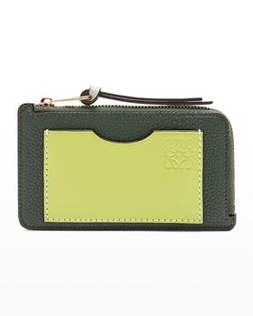 罗意威包海淘, Loewe | Anagram Bicolor Leather Card Holder商品图片 