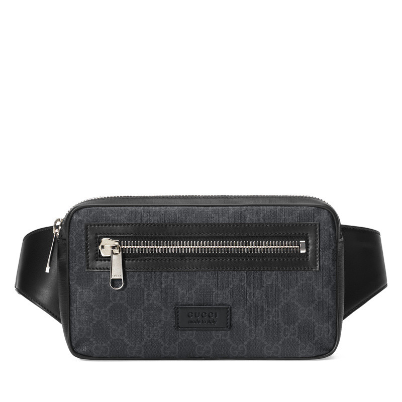 古驰腰包, Gucci | GUCCI/古驰 男士黑色帆布双G腰包 ‎474293 K9RRN 1095商品图片 7.9折×额外9.5折, 包邮包税, 额外九五折
