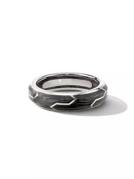 David Yurman | Forged Carbon Band Ring in 18K White Gold, 6mm,商家Saks Fifth Avenue,价格¥15092