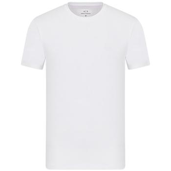 推荐Armani Exchange Small Chest Logo Stretch T-Shirt - White商品