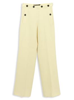 ROLAND MOURET, [二手商品] ROLAND MOURET | Roland Mouret Palmetto Wide-Leg Pants In Cream Wool商品图片 