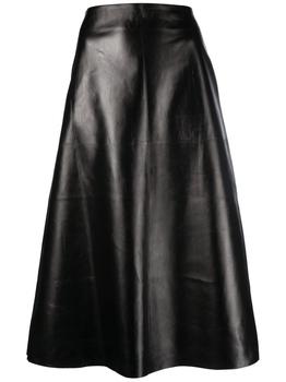 Chloé | CHLOÉ Leather midi skirt商品图片,7.4折