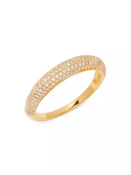brook & york | Marian 14K-Yellow-Gold Vermeil & Cubic Zirconia Domed Ring,商家Saks Fifth Avenue,价格¥736