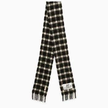 推荐Black and white checked scarf商品