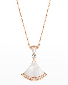 美国bvlgari项链, BVLGARI | Diva's Dream Pink Gold Mother-of-Pearl Pendant Necklace商品图片 
