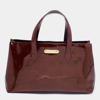 路易威登女包, [二手商品] Louis Vuitton | Louis Vuitton Rouge Fauviste Monogram Vernis Leather Wilshire PM Tote商品图片 3.5折