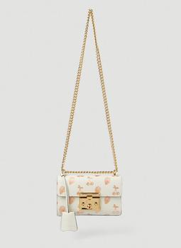 推荐Berry Padlock Small Shoulder Bag in White商品