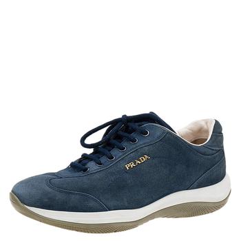 [二手商品] Prada | Prada Sport Blue Suede Low Top Sneakers Size 36商品图片,满1件减$100, 满减