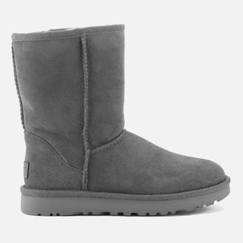 推荐UGG Women's Classic Short II Sheepskin Boots - Grey商品