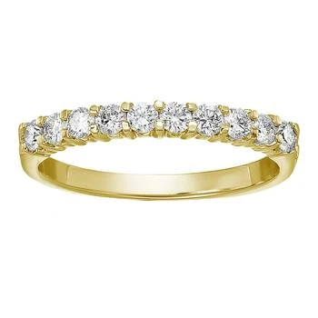 Vir Jewels | 1/2 cttw Diamond Wedding Band Prong Set 14K Yellow Gold Prong Set 10 Stone Round,商家Premium Outlets,价格¥2950