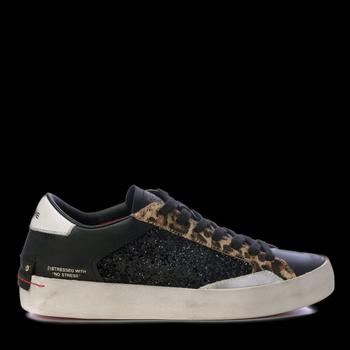 推荐Crime London Leopard glitter sneakers商品