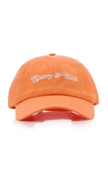 推荐Sporty & Rich - New York Tennis Club Cotton Baseball Hat - Orange - OS - Moda Operandi商品