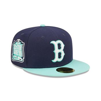 时尚mlb羽绒服男装, New Era | Men's Navy Boston Red Sox 1999 MLB All-Star Game Team UV 59FIFTY Fitted Hat商品图片 