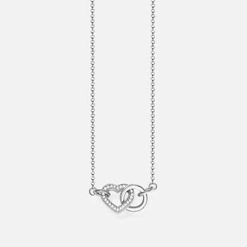 推荐THOMAS SABO Women's Heart Together Necklace - Silver商品
